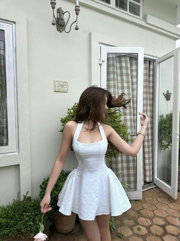 Ivory Halter Mini Dress