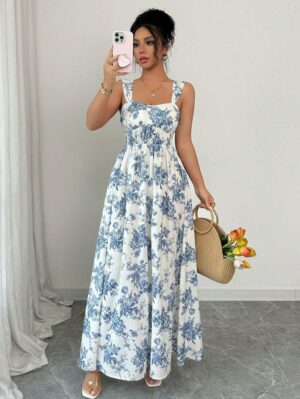 Blue Blossom Maxi Dress