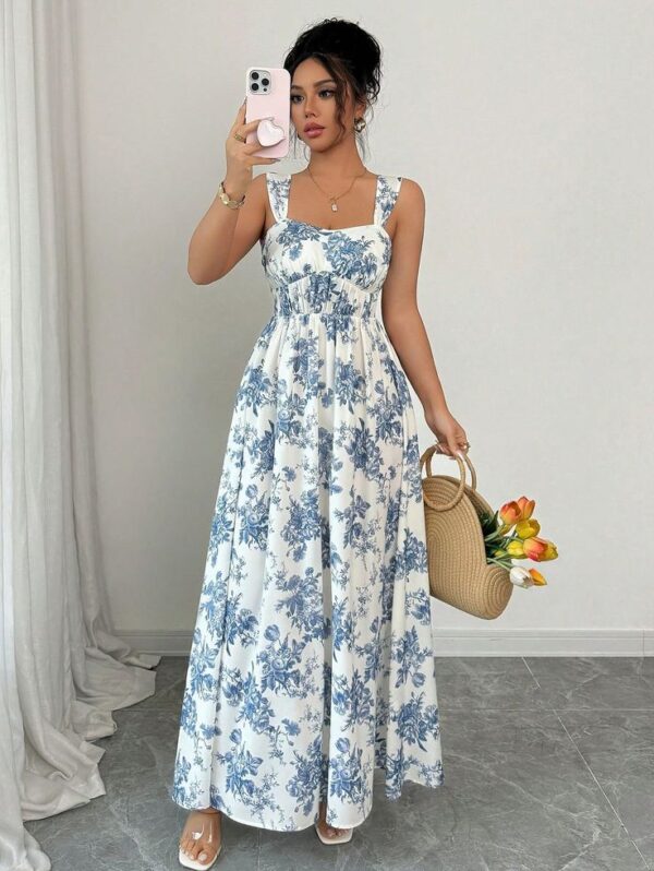 Blue Blossom Maxi Dress