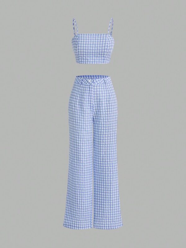 Blue Gingham Chic Co-ord Set