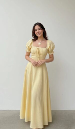 Buttercup Elegance Maxi Dress