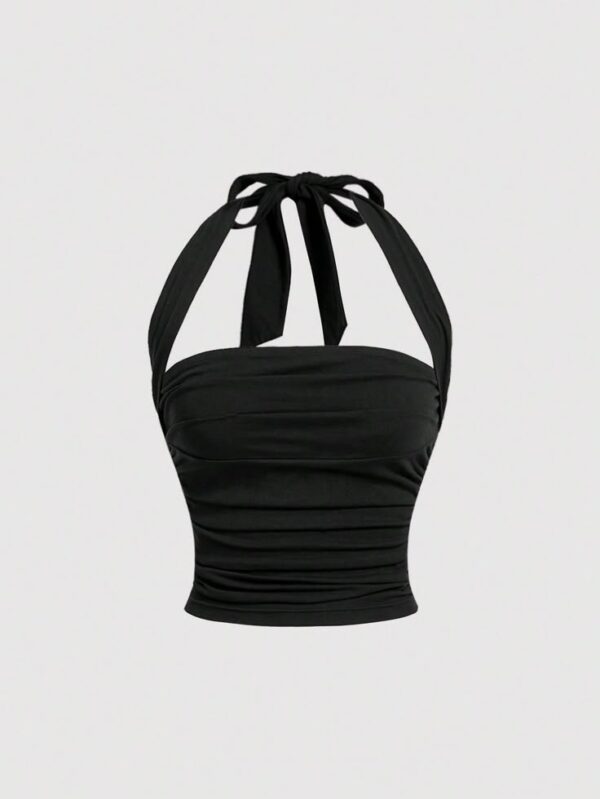 Midnight Muse Halter Crop Top